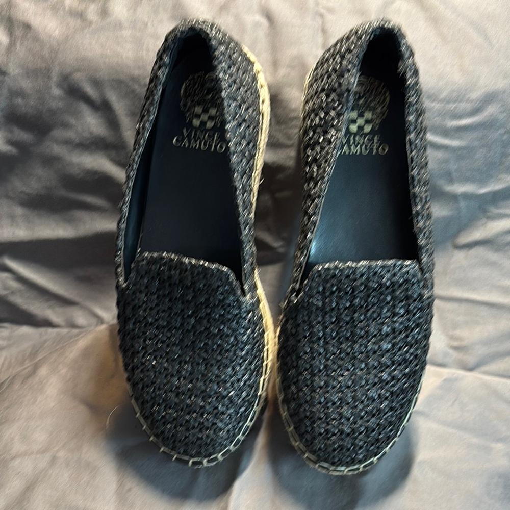 Camuto Black Woven Loafers